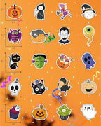 300 PCS Halloween Pumpkin Stickers, Vinyl Waterproof Stickers for Water Bottles Laptop Skateboard Computer, Halloween Party Favors Gifts Funny for Kids Teens Adults