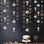Champagne Gold Brown 40th Birthday Decorations Espresso Martini Garland Streamer Banner Decor for Womens A Tini Bit Older Martini Birthday Cheers to 40 Years Happy 40th Anniversary Bar Party Supplies