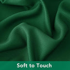 Biscaynebay Textured Fabric Christmas Square Table Cloth 90x90 Inch, Hunter Green Water Resistant Spill Proof Tablecloths for Dining, Kitchen, Wedding and Parties etc. Machine Washable