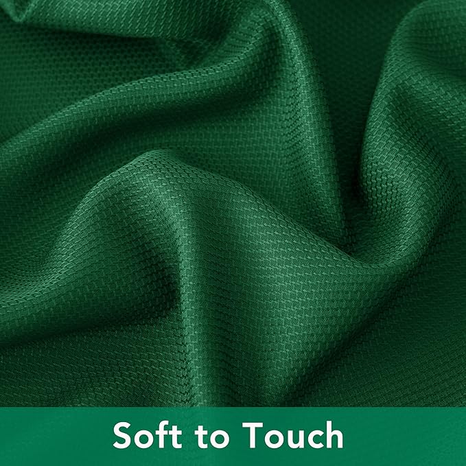 Biscaynebay Textured Fabric Christmas Tablecloths 70x108 Inches Rectangular, Hunter Green Water Resistant Tablecloths for Dining, Kitchen, Wedding & Parties etc. Machine Washable