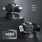 Moving Head DJ Lights, 150W RGBW LED Moving Head Light with Mixed Lighting Effects, 6 Arms Party Lights Support DMX-512 & Sound Activated, Stage Lights for Party Disco KTV Wedding Club