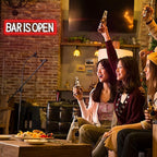 Bar Is Open Neon Sign for Wall Decor,USB Powered Led Bar Neon Sign Open Light up Sign for Pub Beer Party Business Window(15.75 * 4.72In)