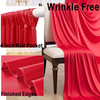 30ftx10ft Red Backdrop Curtains for Parties, Wrinkle Free 6 Panels 5x10ft Silky Photo Backdrop Drapes Back Drop Cloth for Wedding Birthday Photography Baby Shower Background Decor