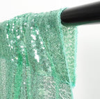 Poise3EHome Mint Green Sequin Backdrop Curtain,4 Panels 2FTx8FT Glitter Background for Party Birthday Party Baby Shower Wedding Christmas Thanksgiving Halloween Holiday Festival Decor