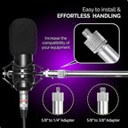 IXTECH Mic Stand Adapter Set 8 pieces Metal Microphone Stand Screw Thread Adapter 5/8 Female to 3/8 Male 3/8 Female to 5/8 Male 5/8 Female to 1/4 Male 1/4 Female to 5/8 Male Tripod Adapter ADP03 Slvr