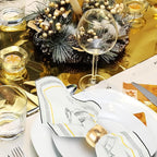 Lallisa Gold Napkin Rings Metal Napkin Ring Holders for Cloth Table Decorations for Wedding Anniversary Birthday Dinners Party of Table Setting(48 Pcs,Classic)