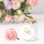 Andaz Press Personalized Round Circle Wedding Gift Tags, Metallic Gold Ink, Bachelorette Party, 24-Pack, Custom Made Any Name, Gold Party Decor