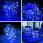 ZGWJ 8 Pack Fairy Lights Battery Operated, 7ft 20 Mini LED Fairy String Lights Silver Wire 3 Modes for DIY, Parties, Wedding, Bedroom, Halloween Christmas Decoration Blue