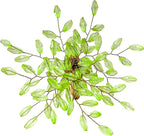 Napkin Rings Set of 6 for Dining Table Decoration Parties Everyday Metal Napkin Holder Leaf Green (Pack of 6)