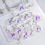 H&D HYALINE & DORA 3Inch Crystal Suncatcher Bauhinia Prisms Pendants 10Pcs Chandelier Crystals Replacement Hanging Sun Catcher Beads for DIY Arts Crafts Decor (AB)