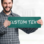 Custom Sign, Custom Street Sign, 11 Font Colors, 13 Font Styles, 4 Hole Options, 22 Sizes, 6x18 Inches, Rust Free DiBound, Fade Resistant, Made in USA by My Sign Center (Chalkboard Green)