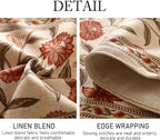 ISAENNE Designer Elegant Linen Table Runner 71 Inches Long,Vintage Orange Floral Pattern Table Runners for Dining Tables,Kitchen Decor,Thanksgiving,Christmas,Banquet,12"*71"-Alvarado A