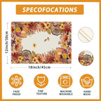 XCHI Fall Color Wild Flowers Watercolor Placemats Set of 4 for Party Home Kitchen Dining Table Decorations Table Mats 12x18 Inch