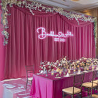 10ft x 10ft Burgundy Backdrop Curtains, Wrinkle-Free Sheer Chiffon Fabric Photo Backdrop Drapes for Wedding Arch Party Ceremony Stage Photography Decorations