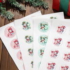 callie Personalized Christmas Stickers for Kids with Snowman Initial Name, Custom Waterproof Santa Labels for Gift Box, Party Decorations, Envelopes, 30pcs