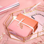 WRAPAHOLIC Ombre Foil Wrapping Paper - Mini Roll - 17 Inch X 33 Feet - Metallic Pink Gradient Color for Wedding, Birthday, Shower, Congrats, and Holiday