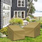 Patio Furniture Covers Waterproof for Chairs, Lawn Outdoor Chair Covers 2 Pack, Patio Chair Covers for Outdoor Furniture Fits up to 36W x 37D x 36H inches, Khaki