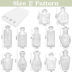Set of 12 Glass Bud Vases-Small Vases for Flowers-Mini Bud Vases in Bulk -Vintage Vases Centerpieces for Tables Wedding and Home Decor(12pcs/Clear)