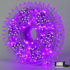 YEGUO 165ft 500 LED Halloween Lights Outdoor Waterproof, Purple String Lights Indoor Plug in, 8 Modes Clear Wire Purple Lights for Halloween Holiday Home Tree Garden Patio Decor