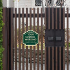 Custom Metal Signs, Personalized Aluminum - Outdoor/Driveway, Waterproof USA Made - Forest Green 8x8 In