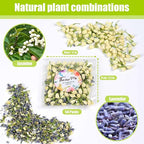 Oning 50 Pack Biodegradable Real Flower Petals Confetti, Wedding Flower Confetti with Jasmine & Lavender Petals for Flower Girls to Throw Making Handmade Candle Sachets, Bridal Shower Decor