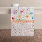 Maison d' Hermine Table Runner 100% Cotton Double Layer Table Runners 72 inches Long Decorative for Home Kitchen Dining Party Wedding Bridal Shower Spring Summer (Summer Whisper , 14.50" x 72")