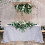 Fitable Silver Sequin Tablecloth for Parties 60x84 Inch - Sparkle Glitter Table Cloth Laser Rectangle Table Cover Overlay for Wedding Baby Shower Ceremony Birthday Cake Table Holiday Banquet