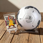 Ball Display Stand with Card Display Stand, Transparent Acrylic Sleek Holder for Different Size Basketball, Soccer Ball, Football, Small Easel Holder Stand for Trading Card Holder-1 Pack
