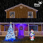 YEGUO 165ft 500 LED Blue and White Christmas Lights Outdoor Waterproof, Clear Wire String Lights Indoor Plug in, 8 Modes Clear Wire Twinkle Tree Light for Xmas Party Garden