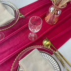 Velvet Table Runner, 10ft Luxurious Wedding Reception Decorations Soft Velvet Fabric Table Linen Overlay for Party (20 x 120 inch, Hot Pink)