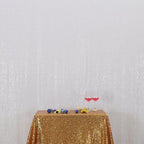 Poise3EHome 8FT x 8FT White Sequin Photography Backdrop Curtain for Party Decoration, White