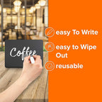 10 Pack Mini Chalkboard Signs 3x4 inch – Erasable Food Signs for Buffet - Catering - Bakeries & Parties - Small Black Chalkboard Labels - Tabletop Displays & Wedding Chalk Board Name Plates