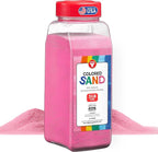Hygloss Colored Sand for Crafts – 3 lb Bottle, Pink – Vibrant Colorful Fine Sensory Play Sand Art Kits for Kids – Classroom Activities for Children 3 4 5 6 7 8 9 10 11 12 – Safe for Ages 3+