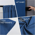 Joydeco Blue Backdrop Curtains for Wedding, Polyester Backdrop Drapes for Photo Background Baby Shower Decorations, Wrinkle Free Polyester 5ft x 7ft Fabric Drape 2 Panels with Rod Pockets