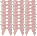50pcs 3-1/2" Light Pink Satin Ribbon Bows with Twist Ties for Gift Wrapping Packing Wedding Big Ribbon Bows for Accessories Decoration (Lt.Pink)