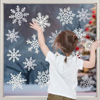 Winter Snowflake Cutouts Glitter Paper Snowflake Decorations - 100Pcs White and Silver Snow Flake Double-Side Christmas Cutouts for Holiday Winter Wonderland Bulletin Board, Frozen Party Decor