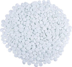Galashield Flat Glass Marbles for Vases White Glass Gems Beads Pebbles Vase Filler (5 LBS, Approx. 540 PCS)