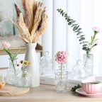 Glass Bud Vase 15 Pcs for Centerpieces Wedding,Home Decor,Bud Vases in Bulk for Flowers,Small Vases for Christmas,Birthday Party,Wedding,Valentine's Day,Mother's Day,Other Events Decorations(Clear)