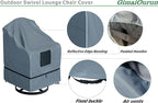 Outdoor Swivel Lounge Chair Cover 4 Pack, Waterproof Heavy Duty, (29 W x 31 D x 38.5 H inches), Gray