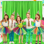 2 Panels Green Backdrop Curtain, 10 x 7 Feet Background Curtains for Parties, Weddings, Baby Showers, Bachelorette Halloween, Christmas Birthday Party Photoshoot Backdrop Curtains Decorations
