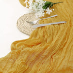 12 Pack Cheesecloth Table Runner, Runner Gauze Boho Wedding Decor Romantic Table Runner for Wedding Birthday Party(35" x 118")(Ginger)
