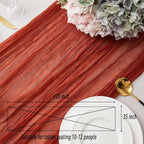 Terracotta 6 Pack Cheesecloth Table Runner 120 Inch 10 FT Boho Rustic Gauze for Wedding Baby Shower Party Farmhouse Summer Home Decor Washable