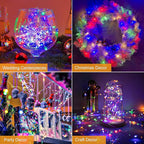 btfarm 30 Pack Fairy Lights Battery Operated [3 Modes], 7ft 20 Led Twinkle Lights String Lights Waterproof Bulk Small Mini Silver Wire for Mason Jars Vases Wedding Table Centerpiece, Multicolor