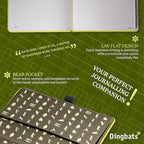 Dingbats* Earth Dotted Writing Journal Notebook A5 - Vegan Leather Hardcover - Ideal for Work, Travel - Pocket, Elastic Closure & Bookmark