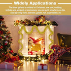25 Feet Christmas Tinsel Garland, Metallic Twist Wall Hanging Tinsel Backdrop for Parade Floats, Carnival, Birthday, Wedding, New Year Party Decorations (Gold, 4in x 25ft)