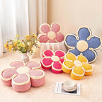 Soft Flower Shaped Floor Cushion, Decorative Throw Pillow, Cute Seating Cushion, Plush Pillow for Sofa Couch Bed (13.7 Inch, Hot Pink)