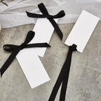 60pcs Name Cards for Table Setting, Place Cards, Wedding Place Cards.Wedding Name Tags.Present Tags with String Attached.and Reserved Signs for Wedding Seating (Black)