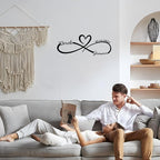 Personalized Valentine's Day Wedding Gifts For Couple Newlyweds, Custom Metal Infinity Signs With Name Date, Metal Name Signs Wall Art, Customized Anniversary Christmas Gifts For Women Men