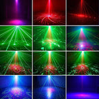 Party Lights,LED Disco Strobe Light,RGB Sound Activated with Remote Control Stage Lights,DJ Light Various Patterns Projector Effect for Bar Club Birthday Parties Christmas Holiday Decorations