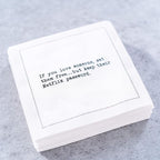 Five Star White Cotton Cocktail Napkins, Beverage & Bar Napkins - 4.5" x 4.5" (50 Pack)